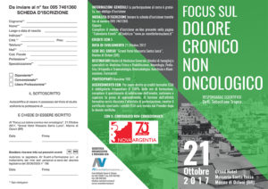 FOCUS SUL DOLORE CRONICO NON ONCOLOGICO