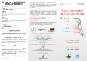 LA COMPLESSITA' DELL'ESSERE DONNA - BREAST UNIT IN REAL TIME