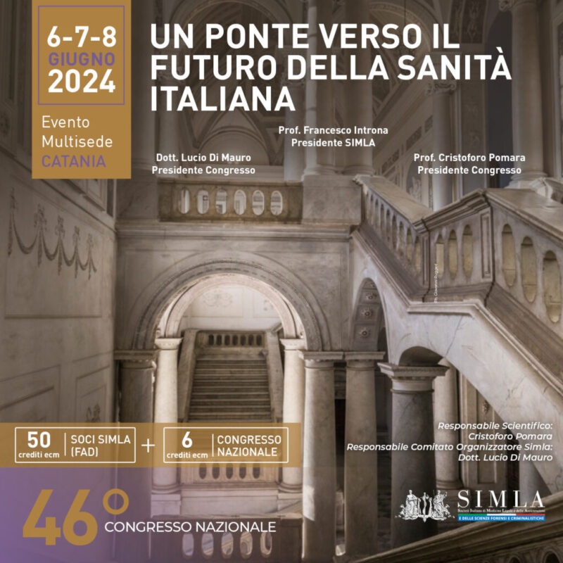 46°  CONGRESSO NAZIONALE SIMLA - UN PONTE VERSO IL FUTURO DELLA SANITÀ ITALIANA